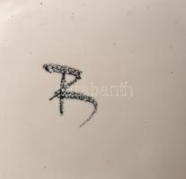 Bod Éva. Retro mázas kerámia váza. Kézzel festett, jelzett, hibátlan 34 cm