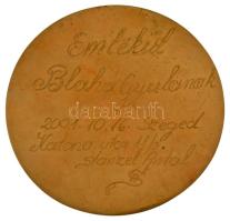 1993. "Kecel várossá avatása 1993. április 25." egyoldalas, öntött bronz plakett, hátlapon...