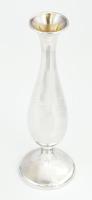 Ezüst(Ag) talpas váza, jelzett, alján kis horpadással, m: 22 cm, nettó: 121,6 g