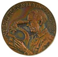 Tóth Sándor (1933-) DN "Állategészségügyi Intézet Szolgálatáért - X éves" egyoldalas, öntött bronz emlékérem tokban (107mm) T:UNC