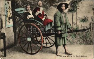 China, Chinese girl in Jiurickshaw, folklore (EK)