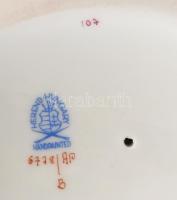 Rózsaszín Apponyi mintás váza. Kézzel festett, jelzett, hibátlan 20,5 cm