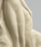 Drasche akt kutyákkal. Fehér mázas jelzett, hibátlan 23,5 cm