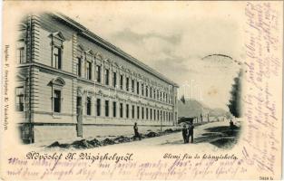 1900 Kézdivásárhely, Targu Secuiesc; Elemi fiú és leányiskola. Bogdán F. fényképész felvétele / school (fl)