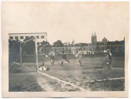 1929 Temesvár, Timisoara; Kadima - ILSA 1:3 futballmeccs, focisták / football match, football players. photo (vágott / cut)