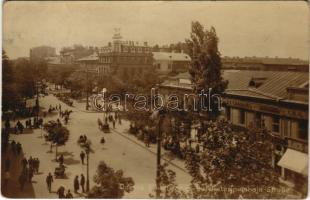 1918 Odesa, Odessa; Ecke Deribas und Jekaterininskaja Strasse / De Ribas (Derybasivska) Street, square, shops (EK)