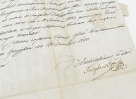 1848 Gaganecz József eperjesi püspök által aláírt irat