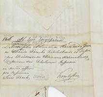 1848 Gaganecz József eperjesi püspök által aláírt irat