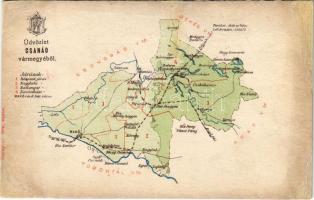 Csanád vármegye térképe / Map of Csanád County (r)