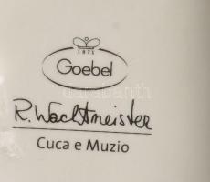 Goebel kutya és macska . Rosina Wachtmeister jelzett formaterve és dekorja, Kézzel festett, jelzett,...