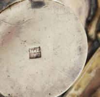 Antik ezüst (Ag) hármas gyertyatartó pár. Németország XIX. sz .eleje."A" mesterjeggyel. Je...