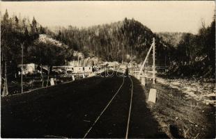 1918 Homoródújfalu, Satu Nou, Satul Noo (Hargita); iparvasút / industrial railway. photo