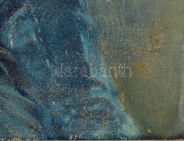 Kövesdy Géza (1887-1950): Szász Imréné, szül. Molnár Loncy portréja, 1942. Olaj, vászon, jelezve job...