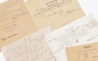 1868-1889 5 db körmendi számla, nyugta