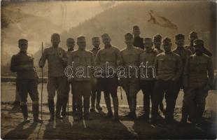 Osztrák-magyar katonák csoportja / WWI Austro-Hungarian K.u.K. military, group of soldiers. photo (fl)