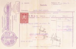 1931 Schachter és Erdős Papírzacskógyár R.T. fejléces számla
