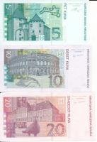 Horvátország 1993-2001. 5K-20K (3xklf) T:UNC,AU Croatia 1993-2001. 5 Kuna - 20 Kuna (3xdiff) C:UNC,A...