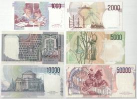 Olaszország 1976-1990. 1000L-50.000L (6xklf) T:UNC-F
Italy 1976-1990. 1000 Lire - 50.000 Lire (6xdi...