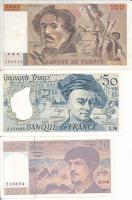 Franciaország 1989. 50Fr + 1993. 100Fr + 1995. 20Fr T:F France 1989. 50 Francs + 1993. 100 Francs + 1995. 20 Francs C:F