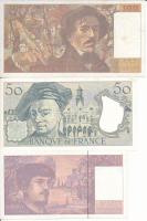 Franciaország 1989. 50Fr + 1993. 100Fr + 1995. 20Fr T:F France 1989. 50 Francs + 1993. 100 Francs + ...