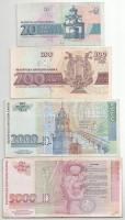 Bulgária 1991-1997. 20L - 5000L (4xklf) T:F Bulgaria 1991-1997. 20 Leva - 5000 Leva (4xdiff) C:F