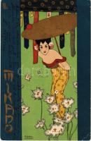 1902 Mikado II. Asian style Art Nouveau litho s: Raphael Kirchner (EB)