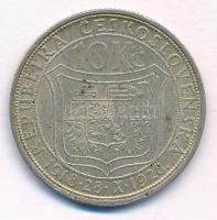 Csehszlovákia 1928. 10K Ag "Masaryk" T:AU,XF patina Czechoslovakia 1928. 10 Korun Ag "...