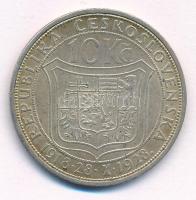 Csehszlovákia 1928. 10K Ag "Masaryk" T:AU,XF patina Czechoslovakia 1928. 10 Korun Ag "...