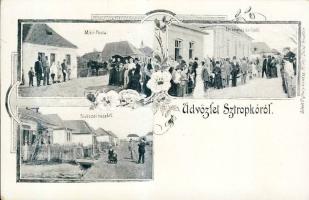 Sztropkó with post office, spa and synagogue