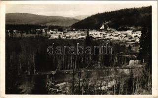 1943 Kommandó, Komandó, Comando, Comandau; látkép, fűrésztelep. Lichtenstein Henrik kiadása / general view, sawmill