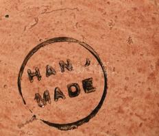 Ókori görög kancsó másolata. Kézzel festett, jelzett, plombával, kis mázlepattanásokkal, m: 23 cm