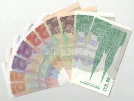 Horvátország 1991. 1D (2x) + 5D (2x) + 10D (2x) + 25D (2x) + 100D (2x) T:UNC,AU Croatia 1991. 1 Dina...