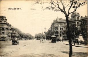 1915 Budapest VI. Andrássy út, Kodály körönd, omnibusz (EK)