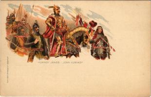 Hunyadi János. Ezredéves Országos Kiállítás. Pesti Könyvnyomda R.T. / Hungarian Millennium Exhibition art postcard. 2 Kr. Ga. litho