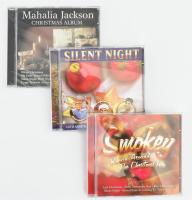 3 db karácsonyi zene CD: Lous Armstrong, Frank Sinatra, Mahalia Jackson - Silent Night; Smokey - Rockin' Around The Christmas Tree; Mahalia Jackson - Christmas Album (bontatlan).