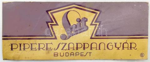 cca 1930 SZIT Pipereszappangyár, Budapest - kartonpapír csomagolás