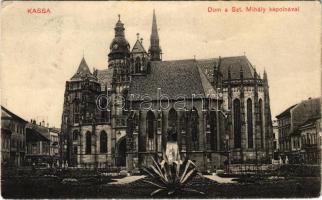 1910 Kassa, Kosice; Dóm a Szent Mihály kápolnával. Özv. Klein Fülöpné és fia kiadása / cathedral, chapel (EK)