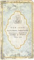 cca 1865 Egész alakos férfiportré, keményhátú fotó Kon Izsó pesti műterméből, sérült, 10,5×6 cm