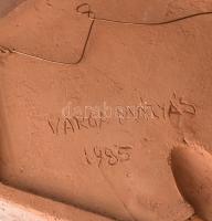 Varga Mátyás (1910-2002): Utolsó vacsora. Színes mázakkal festett fali kerámia, hibbátlan. Jelzett: ...