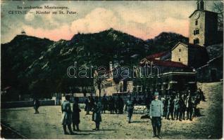 1916 Cetinje, Cettinje, Cettigne; Im eroberten Montenegro, Kloster zu St. Peter / Osztrák-magyar katonák / WWI K.u.k. military + "K.u.k. Stabsdetach. des Militär-Generalgouvernements"