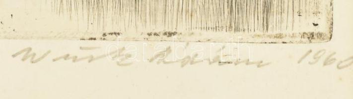 Würtz Ádám (1927-1994): Carmina Burana. Rézkarc, papír, jelzett, paszpartuban. , 19x29 cm