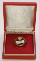 Szovjetunió 1935. Sztahanov emlékplakett 50év T:1 Eredeti díszdobozban! + DN "Kiváló dolgozó&qu...