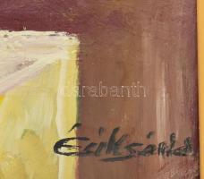 Ésik Sándor (?-): Csendélet. Olaj, farost. Jelzett. Fakeretben, 40×60 cm