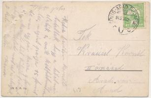 1915 Máriaradna, Mária-Radna, Radna (Lippa, Lipova); Maros folyó vashídja / Eisenbrücke der Fluss Ma...