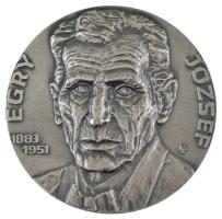 Képíró Zoltán (1944-1981) 1977. "Egry József 1883-1951 / Keszthely Város Nagyjai Sorozat IX. - MÉE Keszthely" ezüstpatinázott bronz emlékérem (60mm) T:UNC,AU Adamo KE12