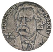 Képíró Zoltán (1944-1981) 1975. "Goldmark Károly 1830-1915 / Keszthely Város Nagyjai Sorozat I. - MÉE Keszthely" ezüstpatinázott bronz emlékérem (60mm) T:UNC,AU kissé kopott ezüstpatina Adamo KE4