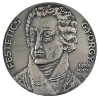 Képíró Zoltán (1944-1981) 1977. "Festetics György 1755-1819 / Keszthely Város Nagyjai Sorozat X. - MÉE Keszthely" ezüstpatinázott bronz emlékérem (60mm) T:AU kissé kopott ezüstpatina, kis ph  Adamo KE13