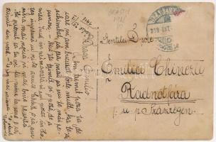 1918 Szászváros, Broos, Orastie; hölgyek az udvaron / ladies in the garden. photo (gyűrődések / crea...