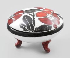 Cukordoboz egyedi festéssel. Magda jelzéssel, hibátlan 11 cm