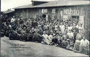 Military WWI Cinema in the camp for released soldiers at Csót